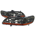 Smoked Housing Headlight + Amber Corner + LED Fog Light Kit for Honda Accord (1998–2002)