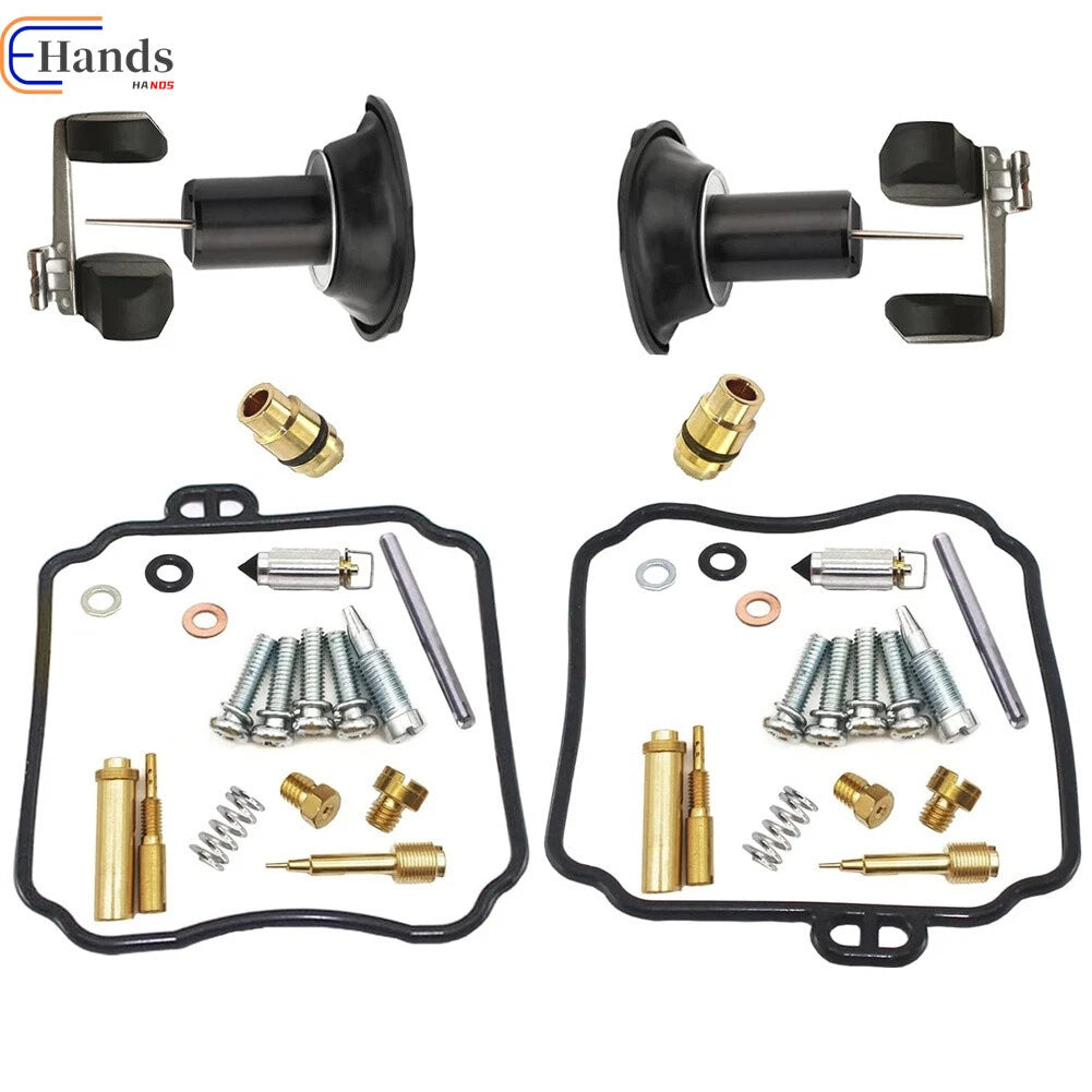2X Carb Repair Kit Float Plunger Diaphragm for Yamaha XVS650 (1998–2016)