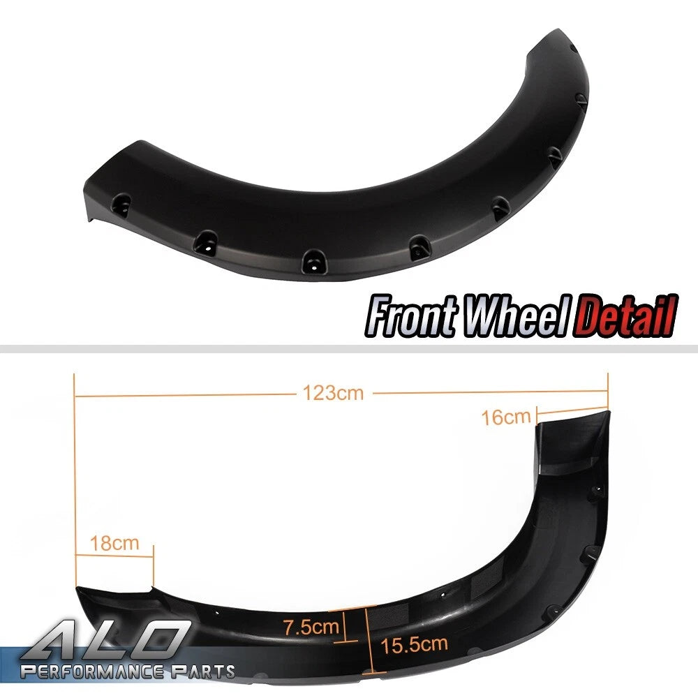 Set of 4 Rivet Pocket Style Fender Flares for Ford F250 F350 Super Duty