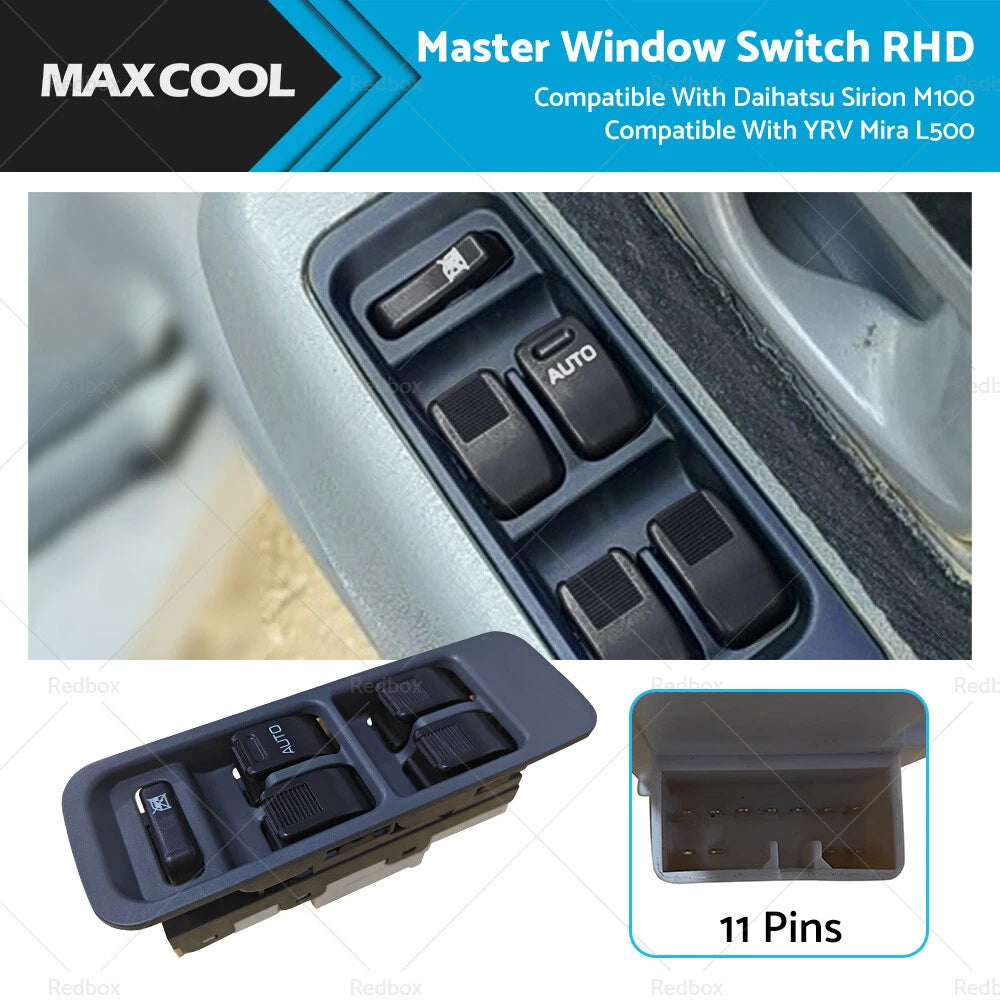 Master Window Switch 84820-97201 for Daihatsu Sirion M100, YRV, Mira L500 (1998–2005)