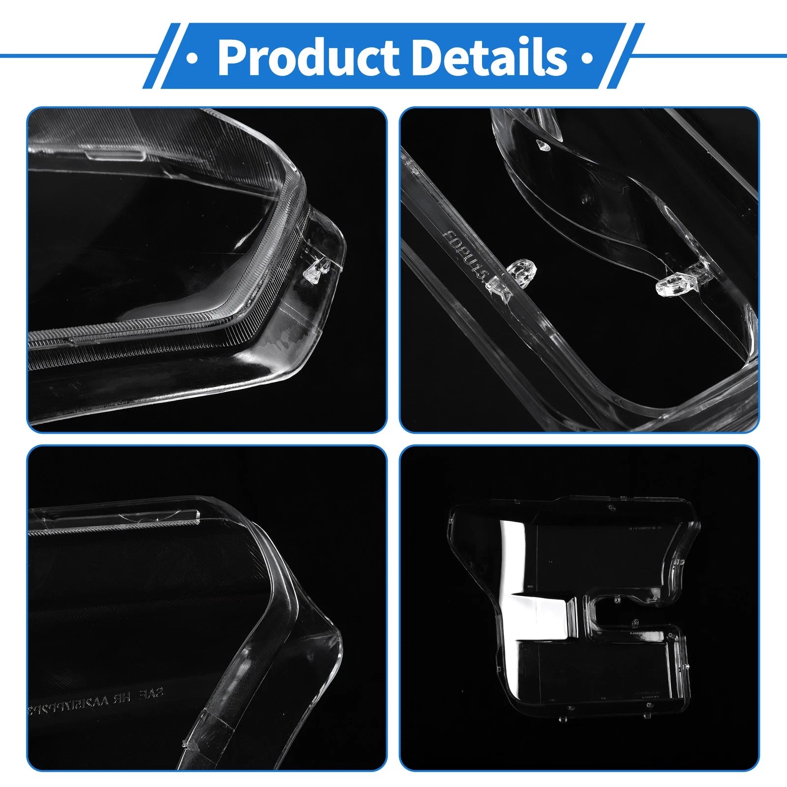 Headlight Lens Cover for Ford F-150 (2015–2017) PC Clear