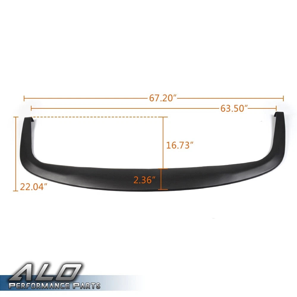 Black Universal CS Style Front Bumper Lip Splitter Chin Spoiler