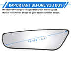 Left Driver Side Lower Mirror Glass Replacement for Ford E150 (2004–2014)