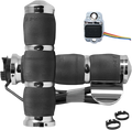 Heated Grips for Metric Motorcycles - Air Cushion, Throttle Boss, Chrome