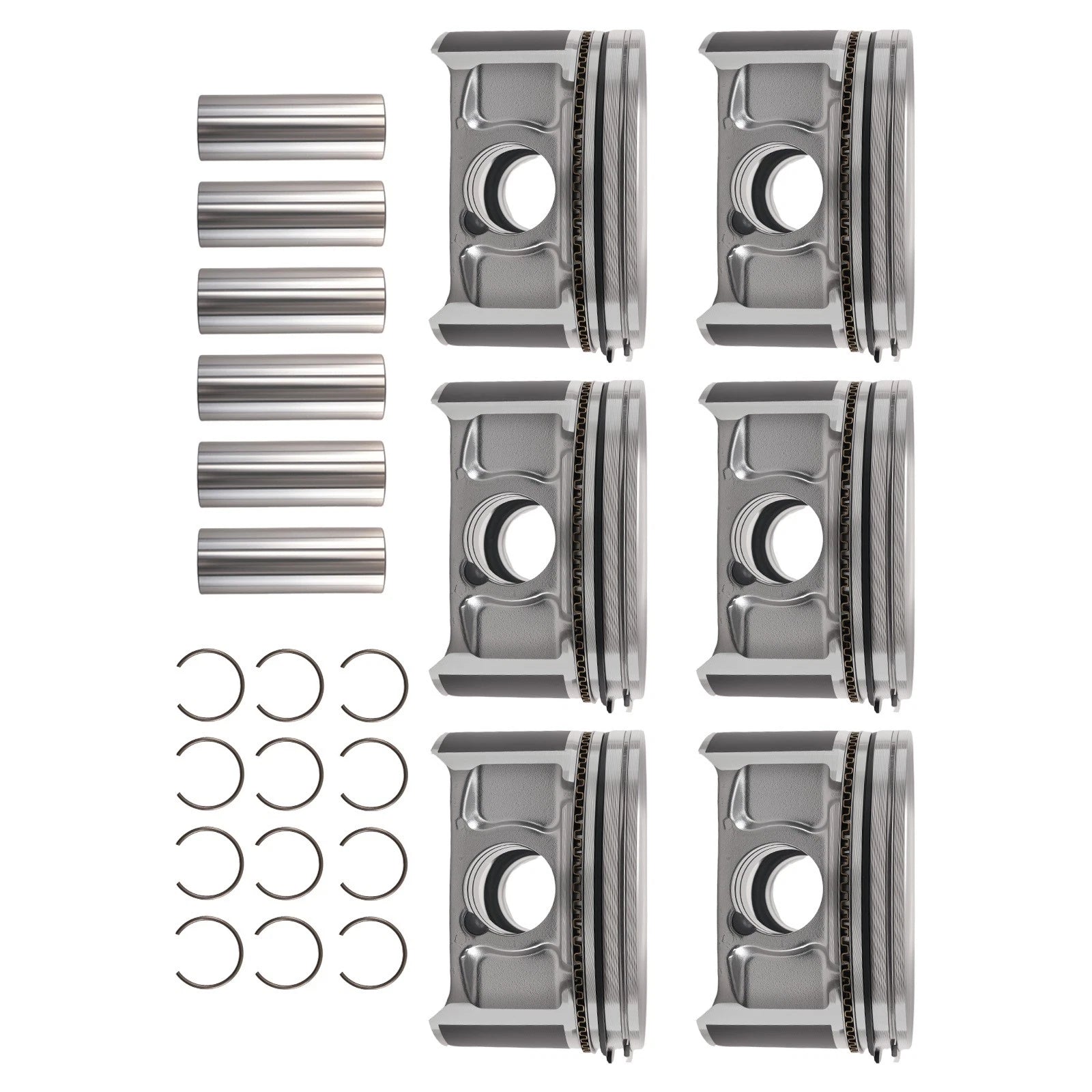 Engine Piston Set w/Rings for Chrysler Dodge 2.7L V6 (1998–2010) 5003427AA 86mm