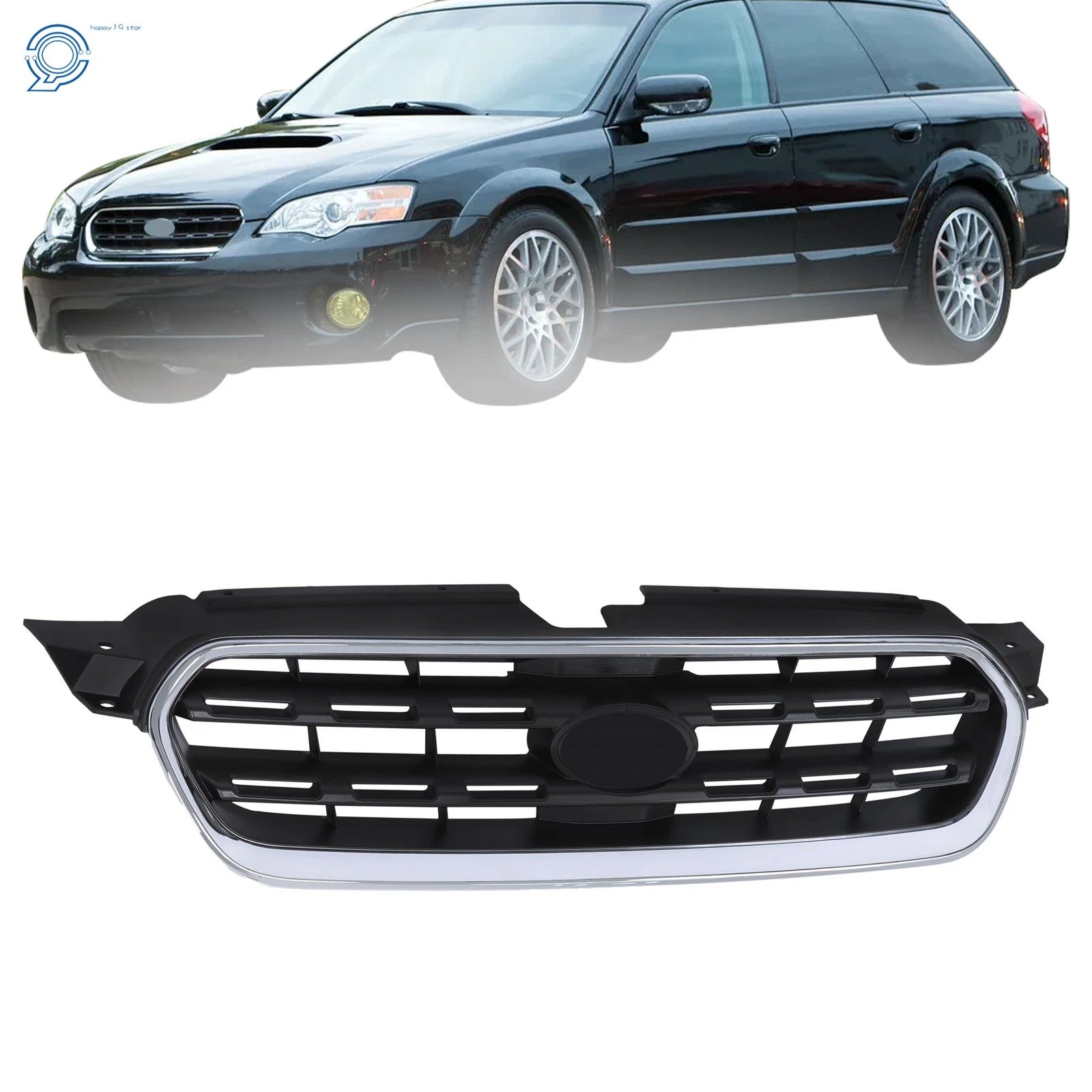 Chrome Front Bumper Upper Grille for Subaru Outback (2005–2007)