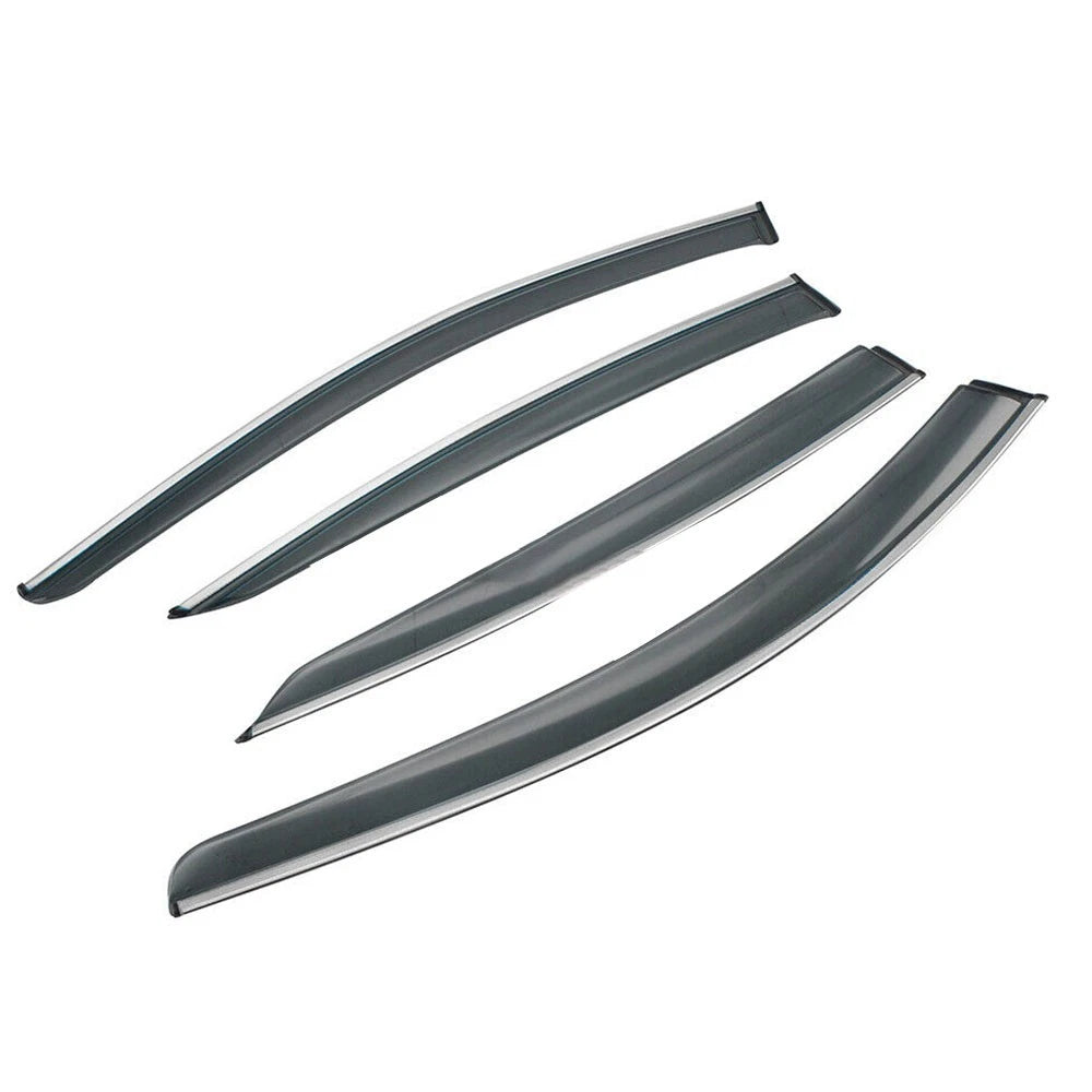 Smoke Window Visors Deflectors Rain Guard for Acura TL (2009–2014) Chrome Trim