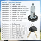 Ignition Key Switch Lock Cylinder for Express Savana (2015-2024) with 2 Keys