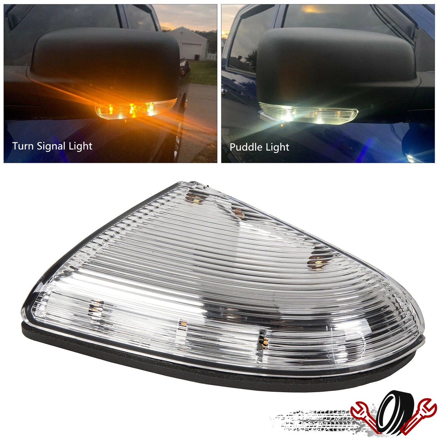 Mirror Turn Signal Light for Dodge Ram 1500 2500 (2009–2014)