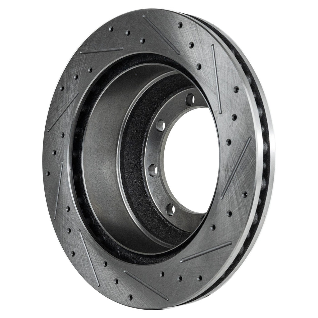 Set of 2 Drilled Slotted Disc Brakes for Ford E350 Econoline Wagon