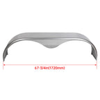 Set of 2 Heavy Duty Round Plate Tandem Axle Trailer Fenders 9"x66"x18"