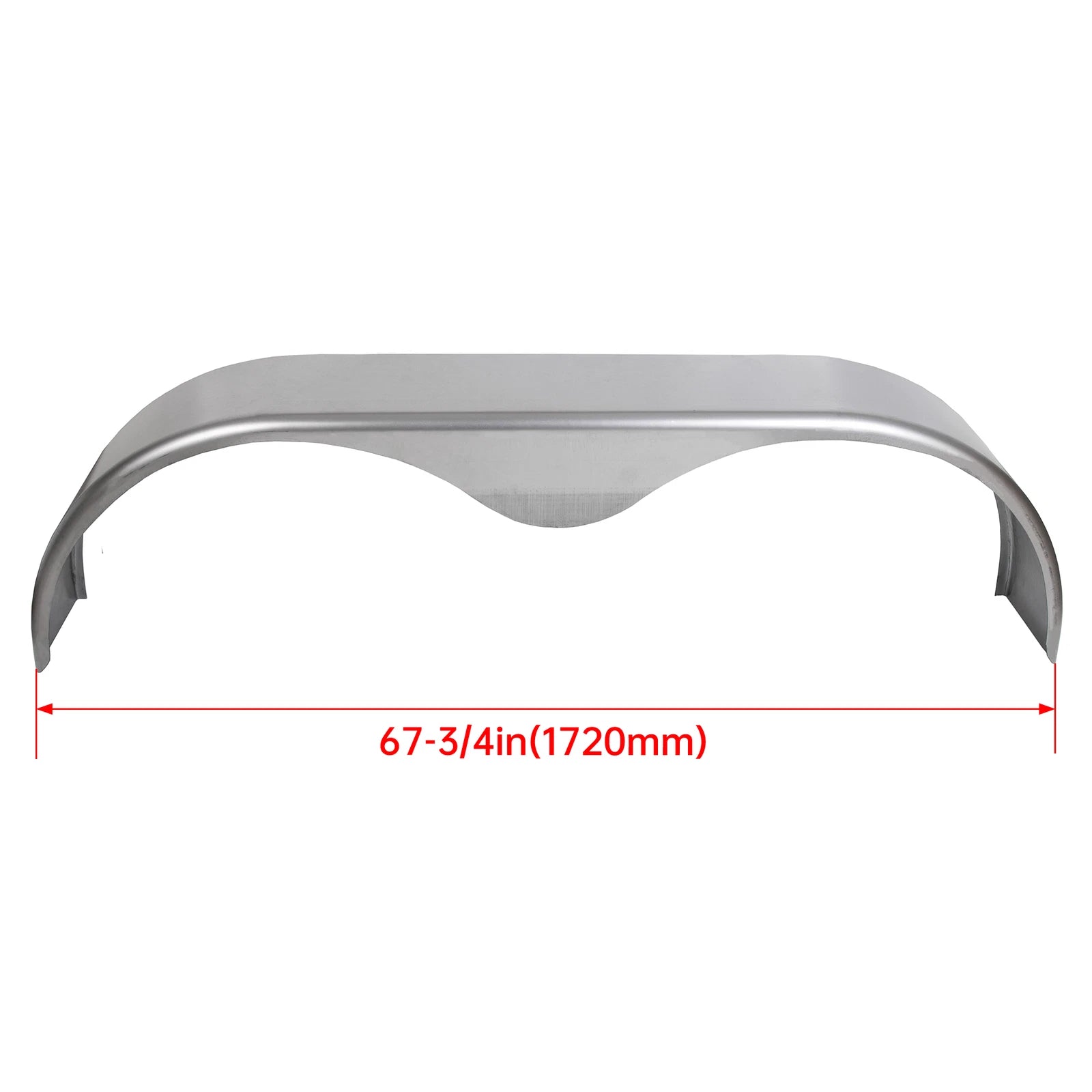 Set of 2 Heavy Duty Round Plate Tandem Axle Trailer Fenders 9"x66"x18"