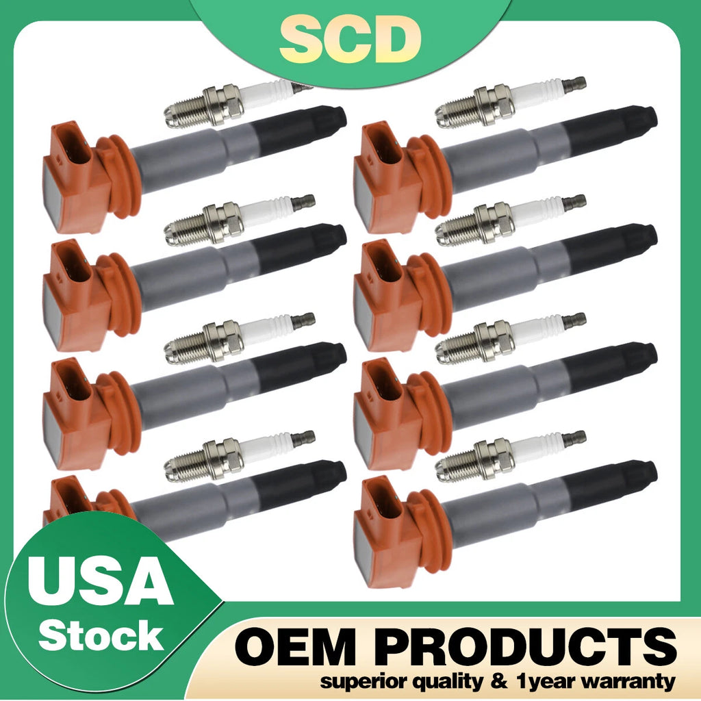 8X Ignition Coils & Spark Plugs for Porsche Cayenne/Panamera (2008–2018)