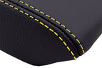 Leather Console Lid Armrest Cover for Acura Integra (1994–2001) Yellow Stitch
