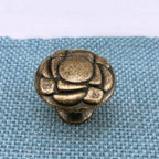 Set of 5 Antique Flower Pull Handles for Cabinets and Drawers