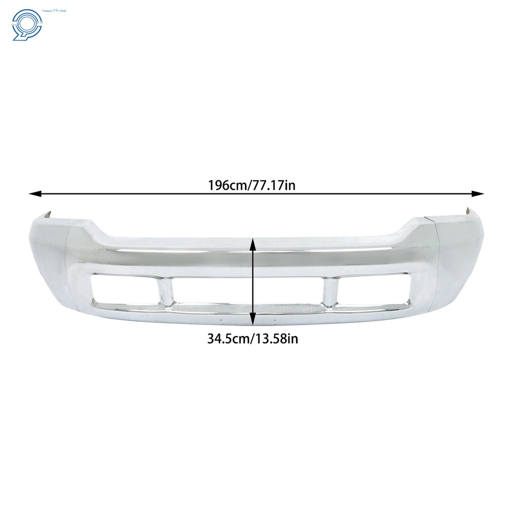 Steel Split Front Bumper Covers for Ford F-250 F-350 Super Duty (1999–2004) Chrome
