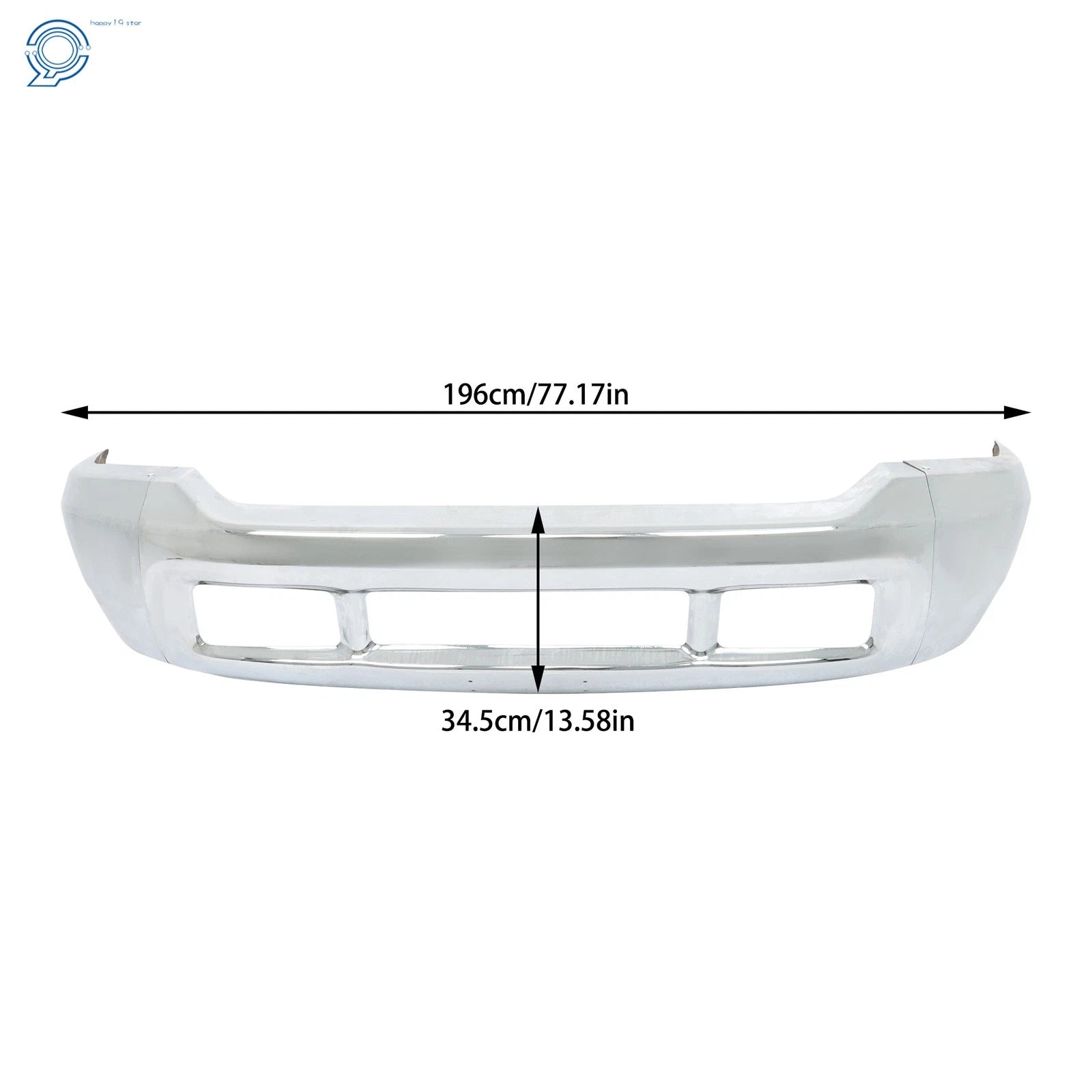 Steel Split Front Bumper Covers for Ford F-250 F-350 Super Duty (1999–2004) Chrome