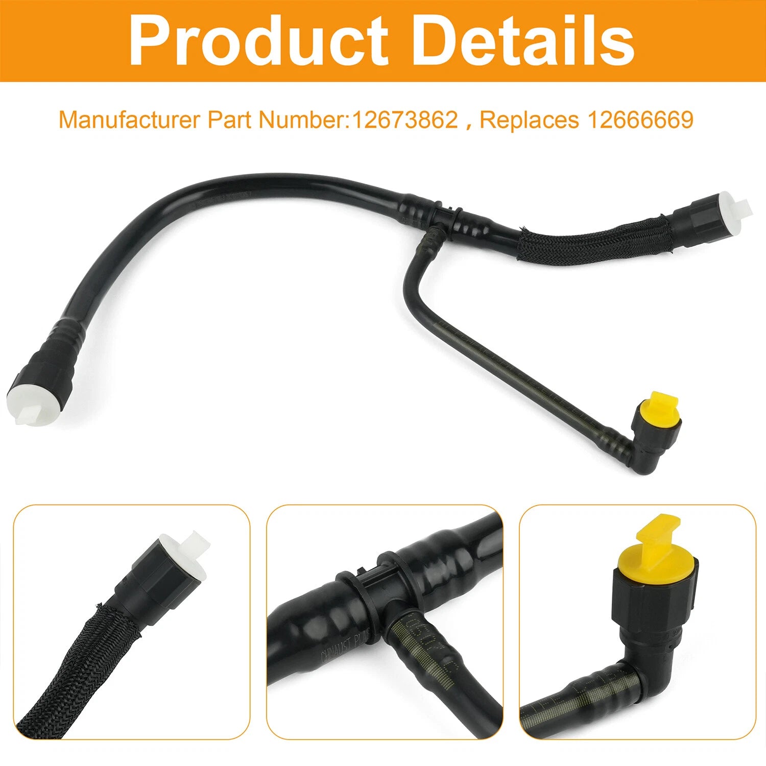 PCV Valve Tubing for Chevy Malibu Cruze (2016–2019) 4 Cyl 1.4L 12673862