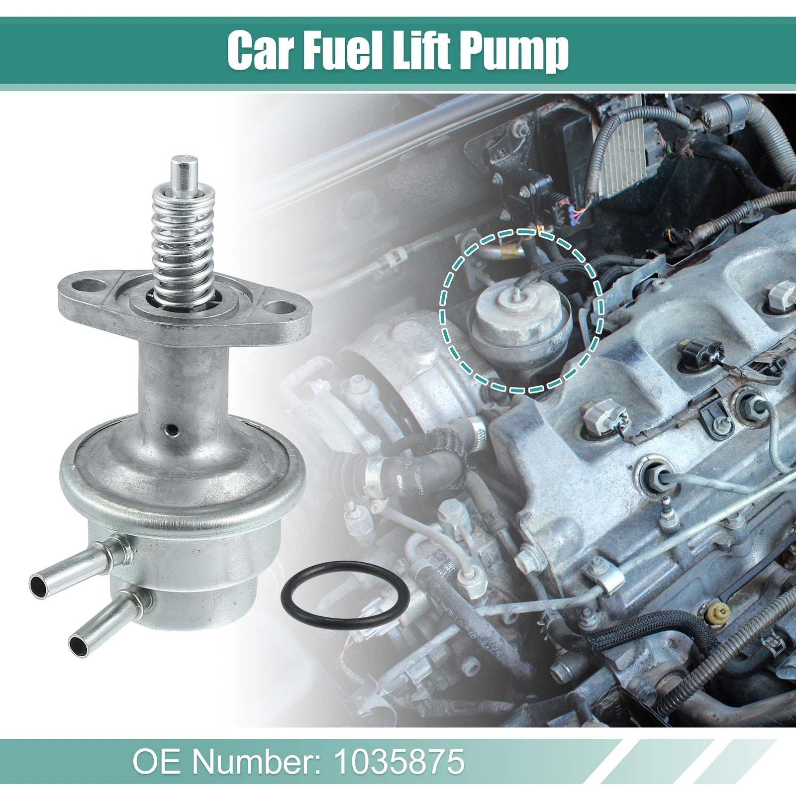 Set of 1 Fuel Lift Pump with Gasket No.1035875 for Ford Transit (1986–2000)