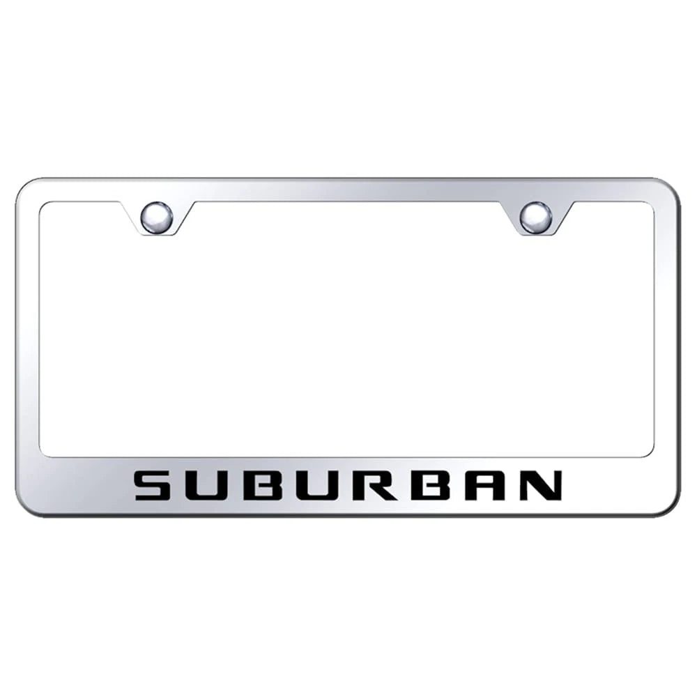 Stainless Steel License Plate Frame - Officially Licensed for Chevrolet Suburban