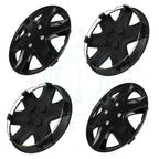 Set of 4 Black 14" Wheel Hub Caps for R14 Tires (Fits 4 Lug)