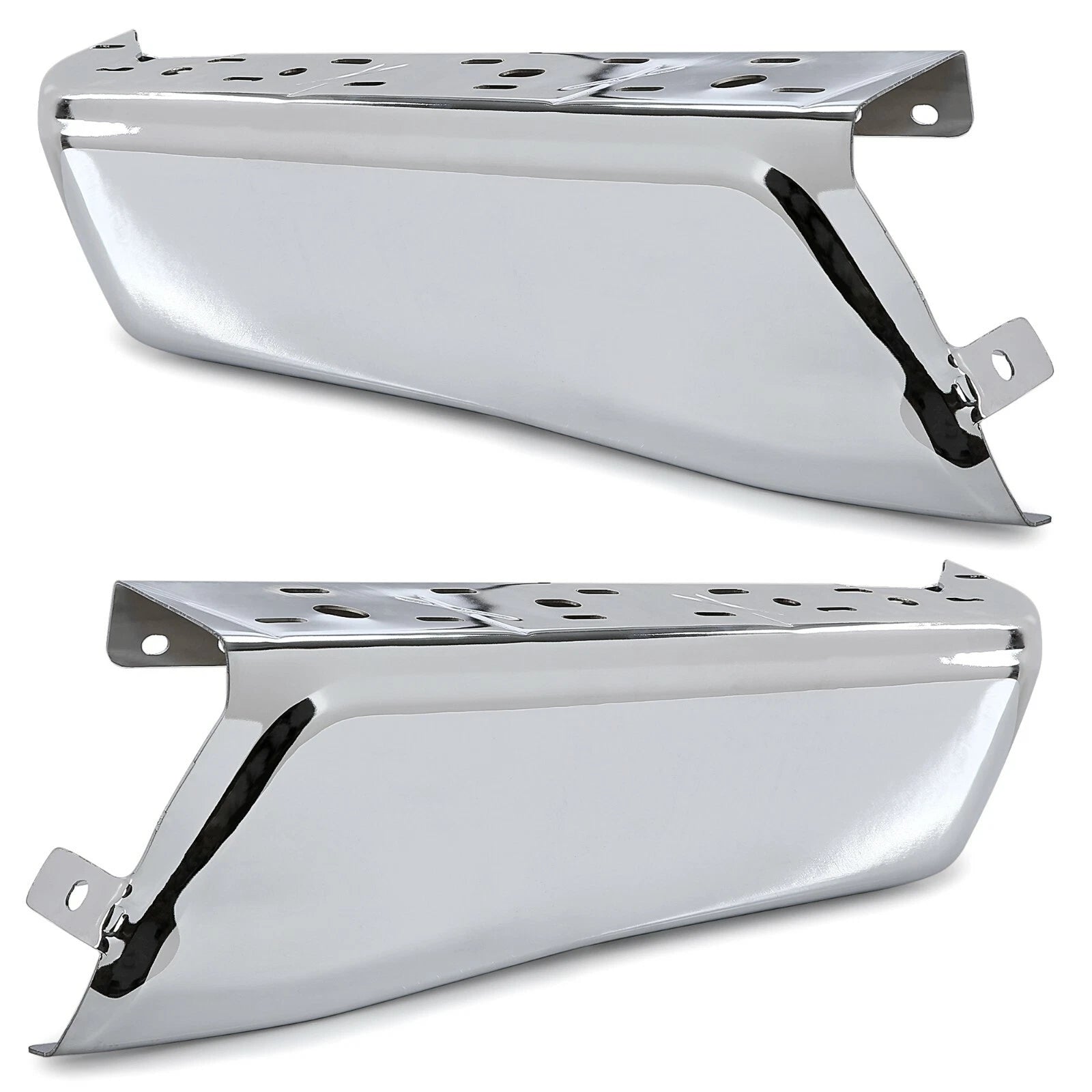 Set of 2 Chrome Bumper Face Bar End Caps for Ford F150 (2015–2020)
