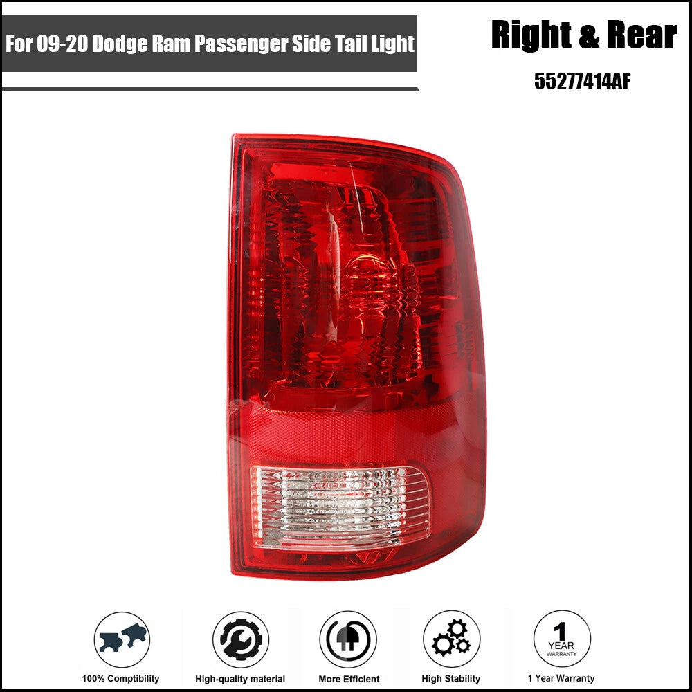 Passenger Side Brake Lamp Tail Light for Dodge Ram 1500 2500 (2009–2020)