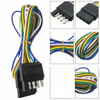 48 Inch 5 Pin Trailer Extension Cable for RV Connections (US Standard)