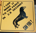 Dachshund Caution Sign for Dog Safety (2.8 Seconds to Fence)