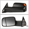 Left Powered Heated Smoked LED Signal Flip Up Towing Mirror for Dodge RAM (2009–2016)