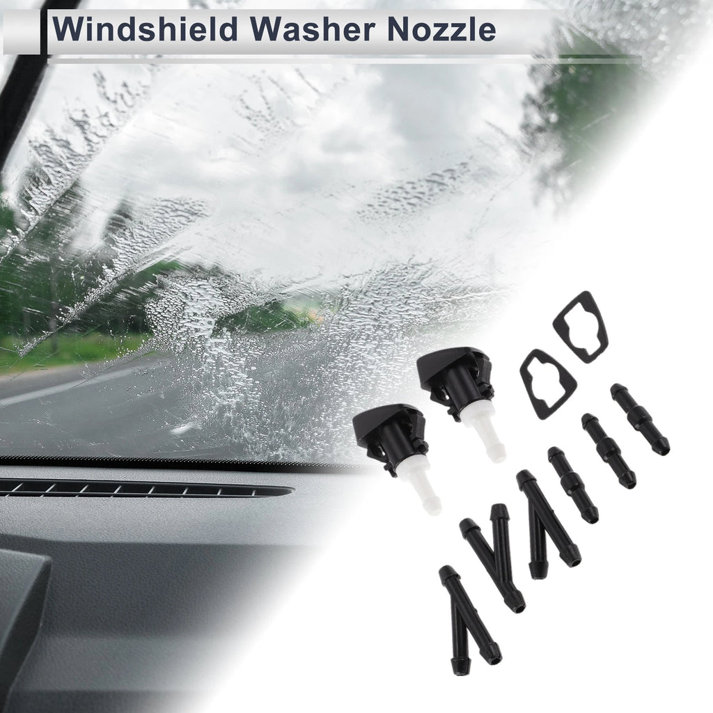 Washer Nozzle Set of 3 w/ Hose Connector for Subaru  No.86636FG051
