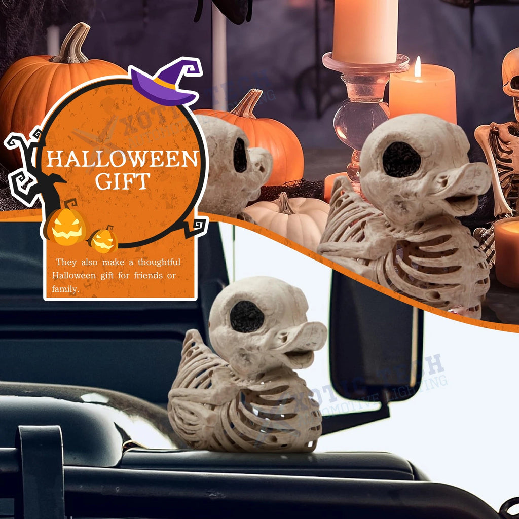 2-Pack Duck Skeleton Plastic Bones for Halloween Graveyard (2024-2025)