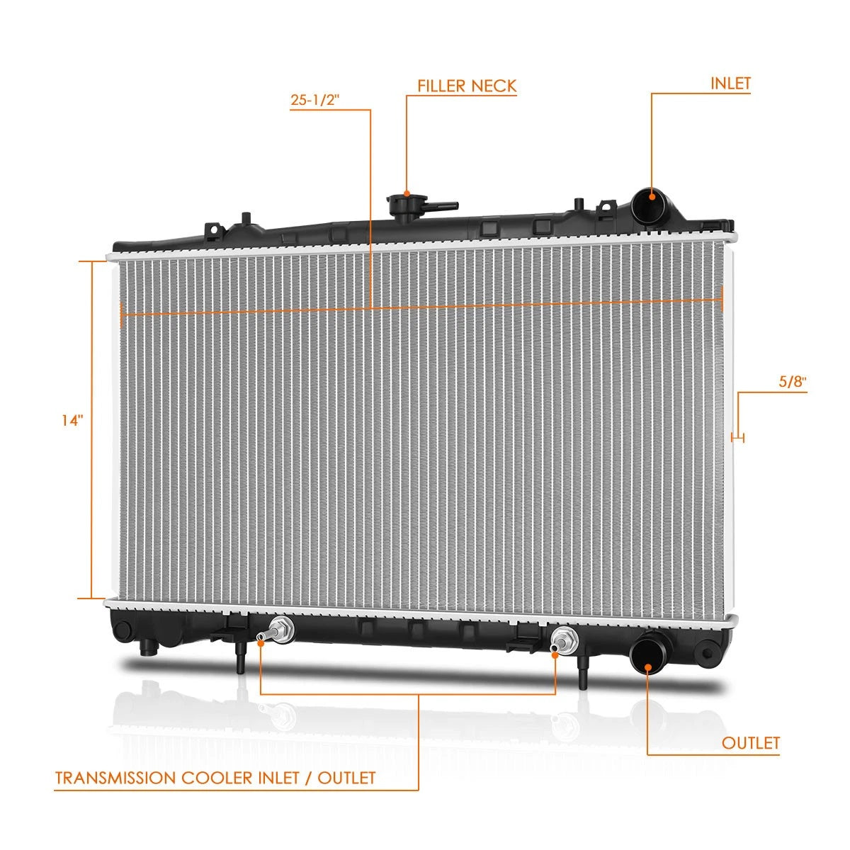 Aluminum Core Radiator for Nissan 240SX (1991–1994) DPI-1276
