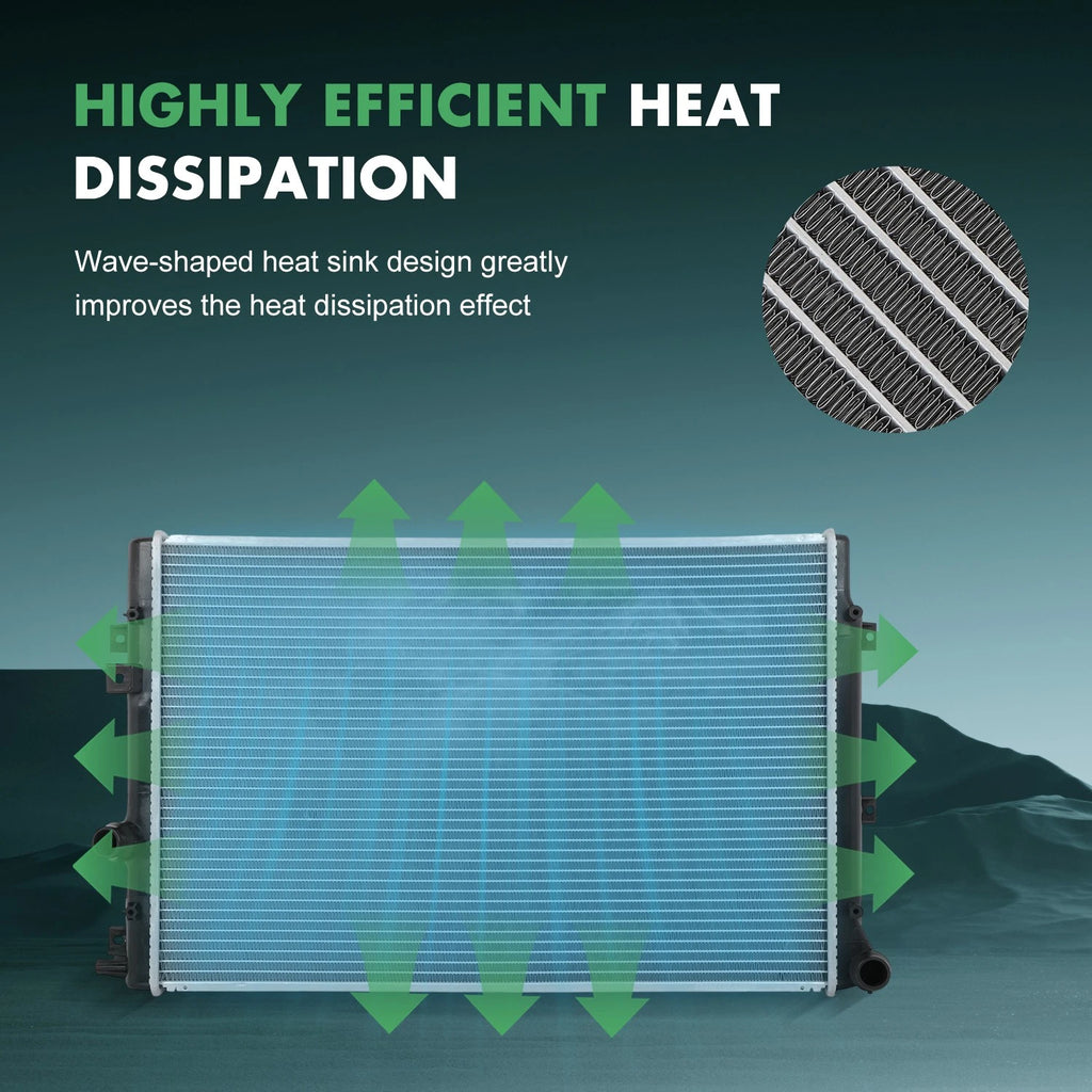 Aluminum Radiator for Volkswagen Tiguan (2009–2015)