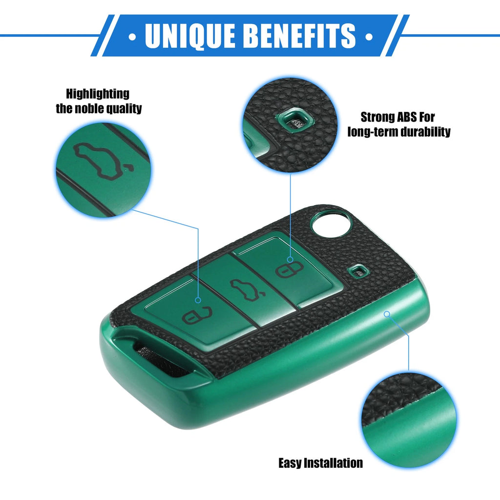 3 Buttons Remote Key Fob Case Cover for Volkswagen Golf 7, Polo (2013–2021)