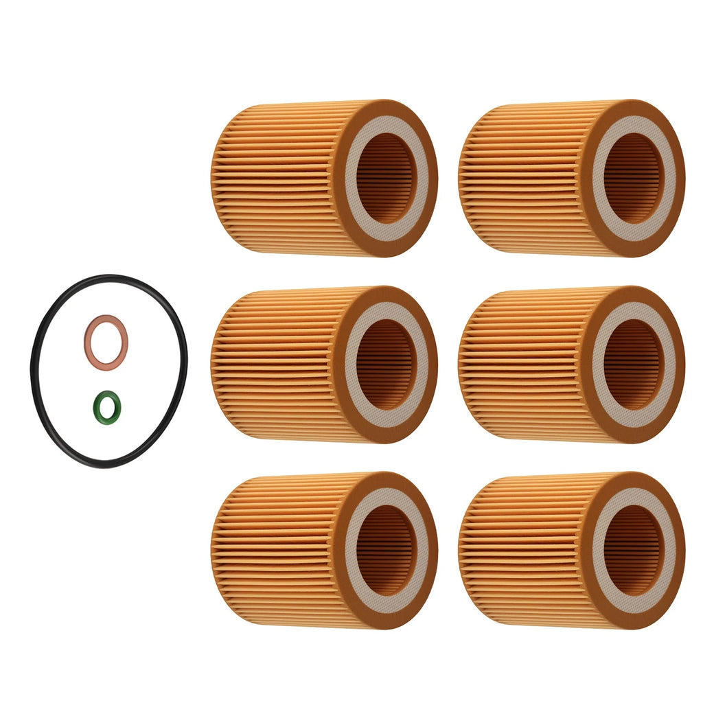 6x Engine Oil Filter for BMW 128i 135i 323i (2008-2013)
