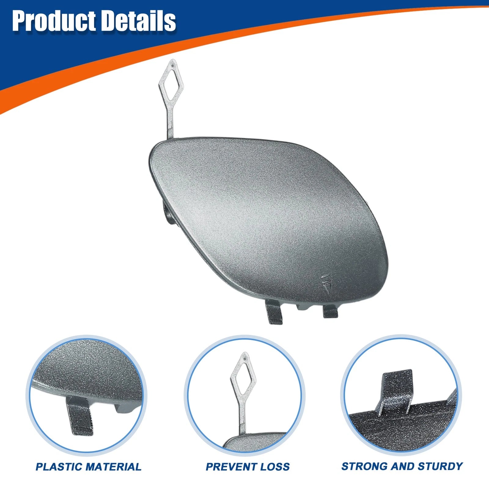 Tow Hook Cover for Mercedes-Benz (A2058850724) (2015–2020) Dark Silver