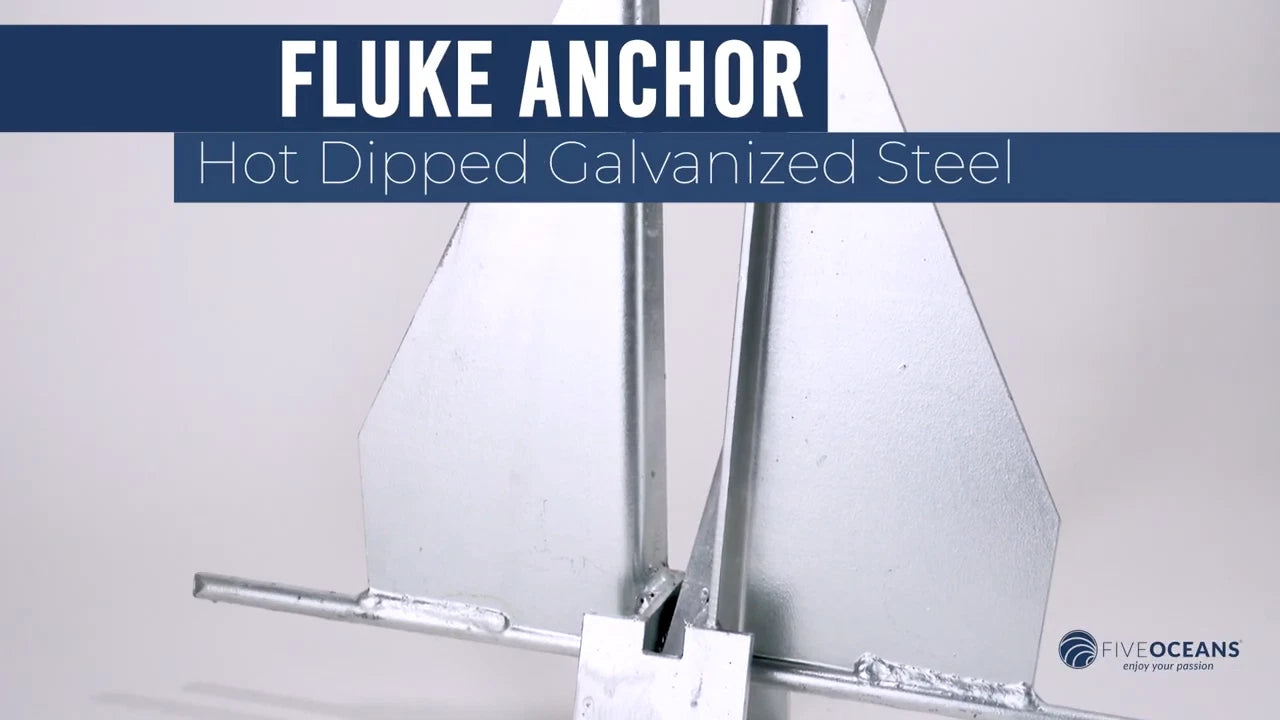 8 Lb Fluke Boat Anchor for Marine Use (Hot Dipped Galvanized Steel)