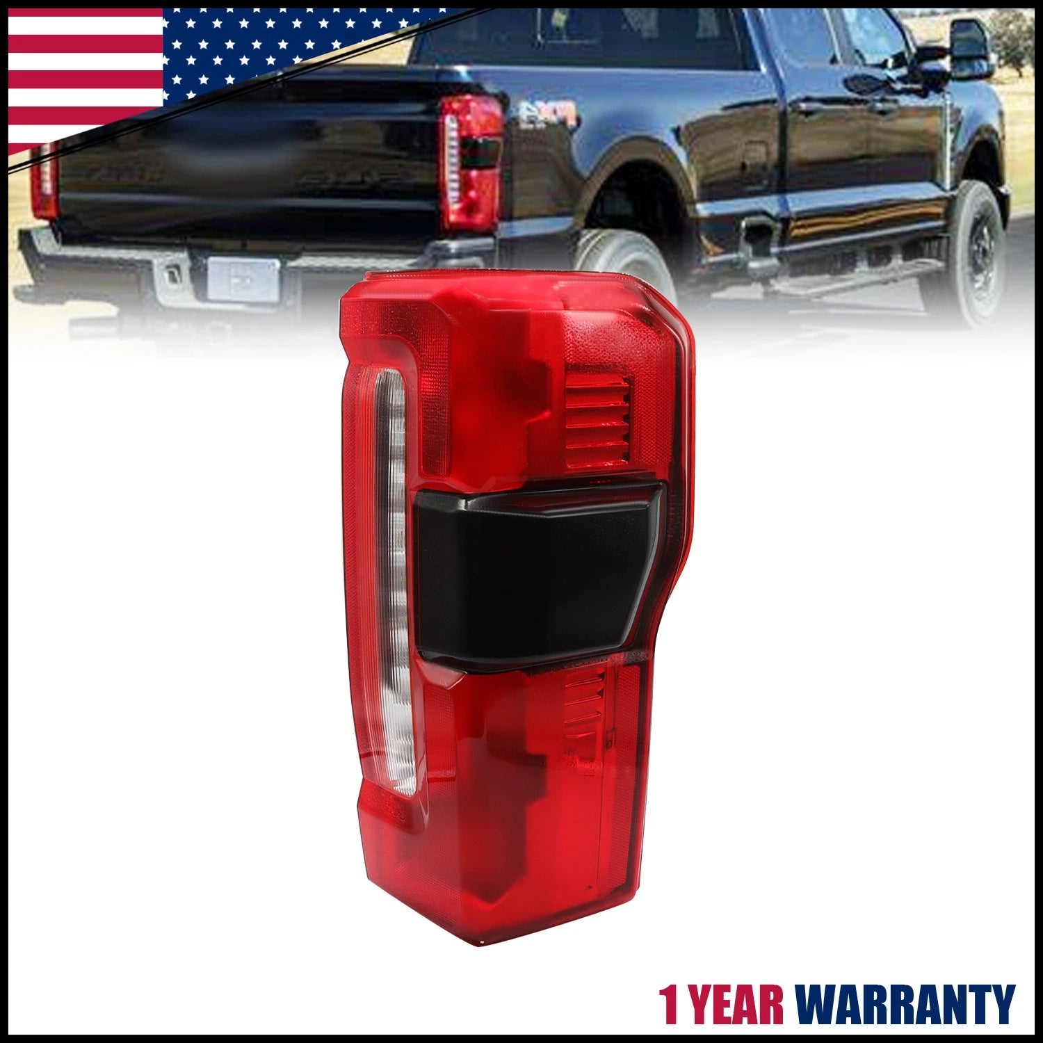 Passenger Right Tail Light with Blind Spot for Ford F250 F350 Super Duty (2023–2024)