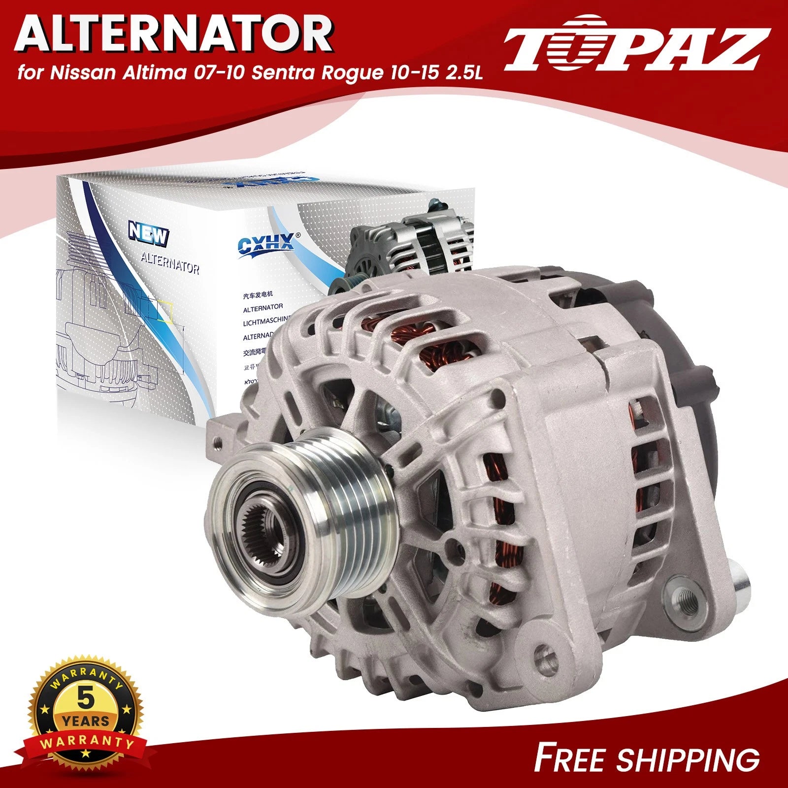 Alternator for Nissan Altima Sentra 2.5L (2007–2013) 110Amp