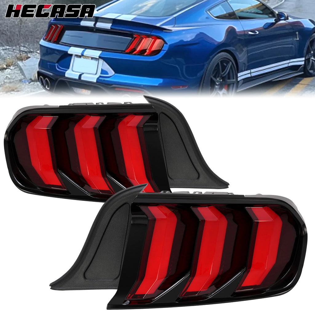 LED Sequential Tail Lights for Ford Mustang (2015–2023) - Red Lens