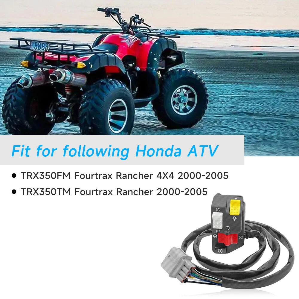Start Stop Switch Headlight for Honda TRX350TM TRX350FM Rancher 350 (2000–2005)