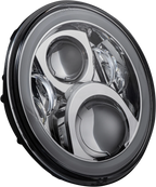 7" Headlamp with Mounting Ring - Chrome for Custom Dynamics (PG-7-13-C)