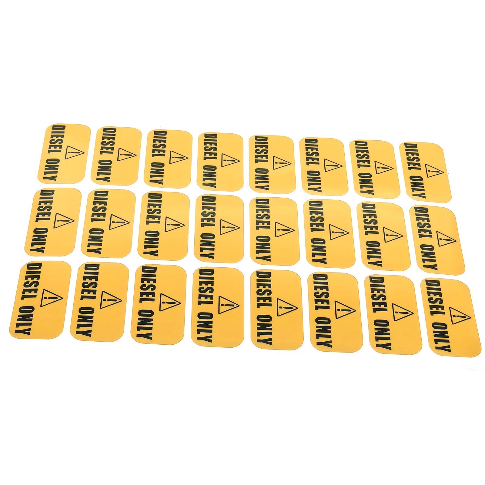 Diesel Only Sticker for Weather Proof Use (Yellow)
