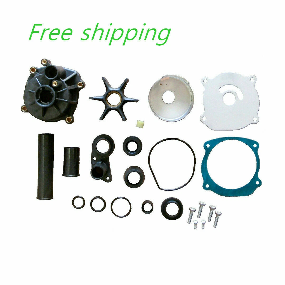 Water Pump Kit for Johnson Evinrude 4/6/8 Cylinders (Replaces 5001595, 435929)
