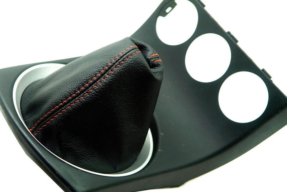 Manual Shift Boot Cover for Nissan 350Z (2003–2008) Orange Stitch