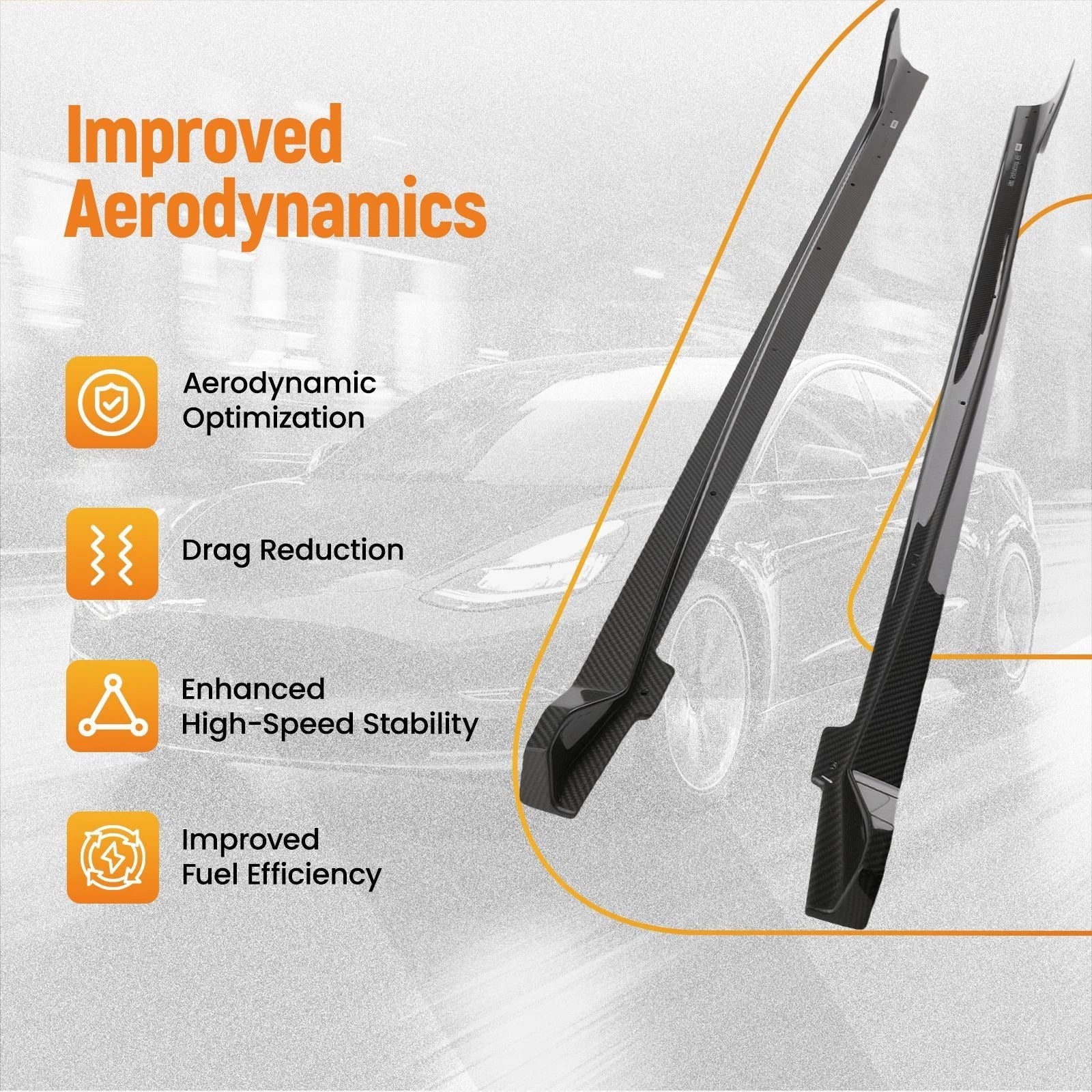 Racing Extensions Kit for Toyota GR Supra (2020-2024) Carbon Side Skirts