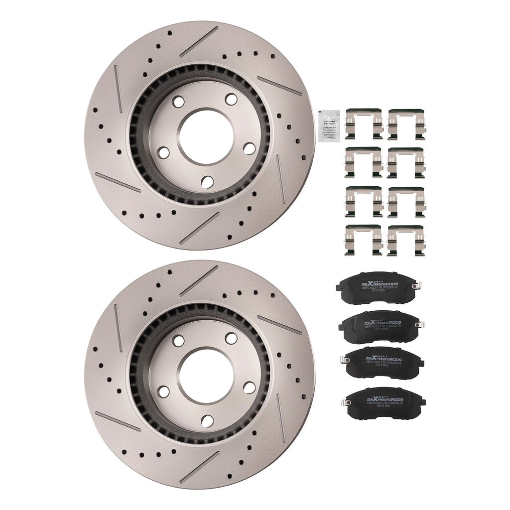 Front Brake Rotors and Pads Kit for Nissan Sentra (2013–2017) 279.6mm