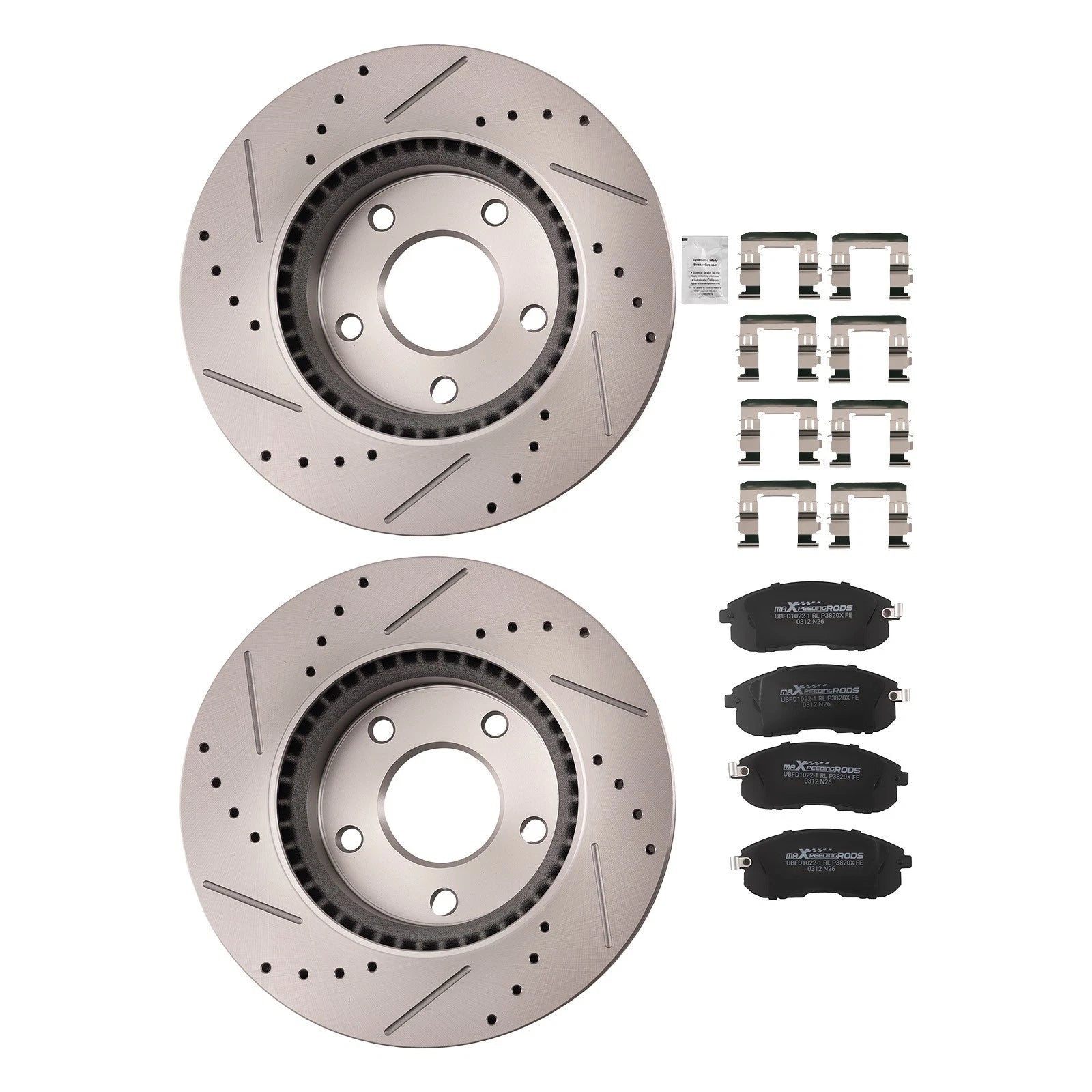 Front Brake Rotors and Pads Kit for Nissan Sentra (2013–2017) 279.6mm