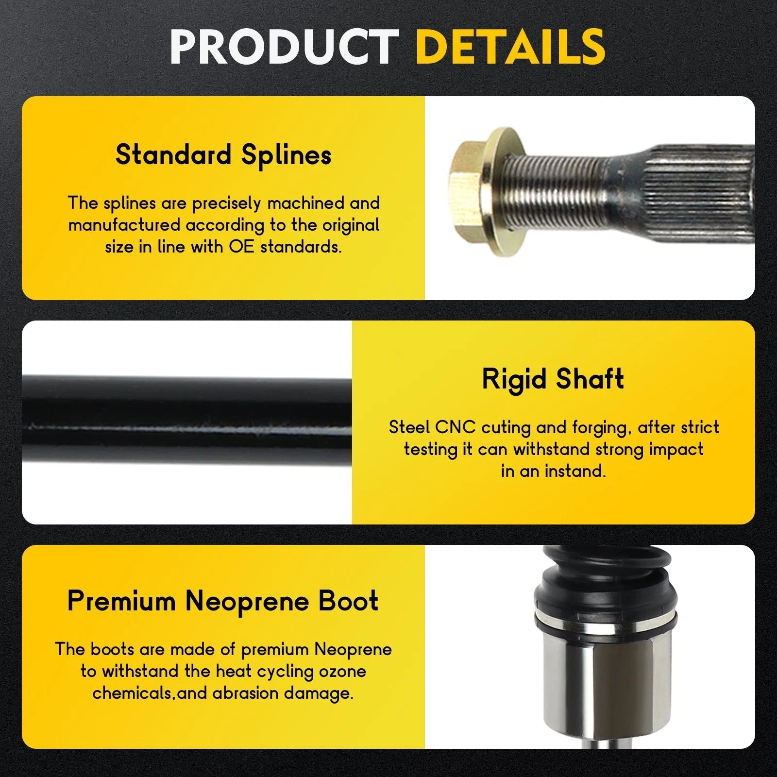 Set of 2 CV Axle Shafts for Chevrolet Impala Pontiac Grand Prix